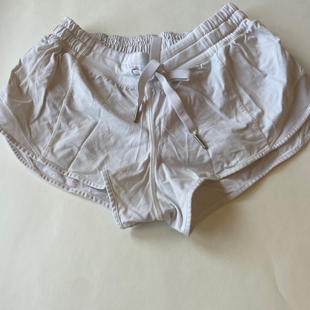 Lululemon White Hotty Hot Shorts